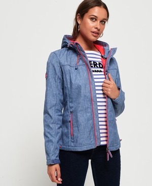 Superdry Hooded SD-Windtrekker Női Kabát Sötétkék/Korall | BTPQX7081